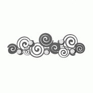 Orfeo Porte-Manteau Mural en Boue Fabriquée en Italie en Fer, 6 Crochets, Gain de Place pour Entrée, Chambre et Salle de Bain - gris 8050539905408