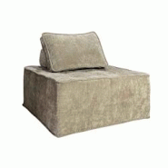 Oviala Business Oviala Fauteuil en tissu pour canapé modulable avec coussin taupe - gris textile 114218 Oviala Business Oviala Fauteuil en tissu pour canapé modulable avec coussin taupe - gris textile 114218