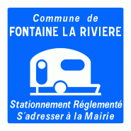Panneau indication stationnement caravanes et autocaravanes C23 Panneau indication stationnement caravanes et autocaravanes C23