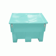 PLAST'UP ROTOMOULAGE Coffre de rangement 300l + grenouillères - MENTHEFRAICHE - bleu 0733968141750