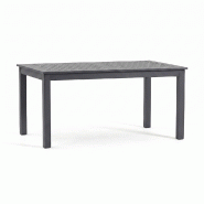 RATTATAN Table rectangulaire extensible d’extérieur en aluminium résistant, 150/210x90 cm, idéale pour jardin, terrasse et espaces contract – A