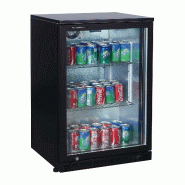 Réfrigérateur de bar EASYLINE, noir / 1 porte vitrée, hauteur 900 mm, 600 x 520 mm - 11973