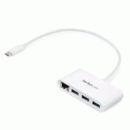 StarTech Hub USB-C à  3 ports avec Gigabit Ethernet - USB 3
