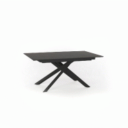 Stones Xavier Table Extensible (170/270X90 Cm) En Hpl Sur Mdf Gris Foncé - argenté 8033959255872