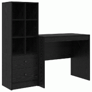 VidaXL Bureau avec tiroir 2 pcs Chêne noir Modèle Titan Luna Élite - 3337362