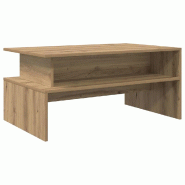 VidaXL Table basse Chêne artisanal 90 x 55 x 42,5 cm Bois d'ingénierie Modèle Polaris Nordique - 875156