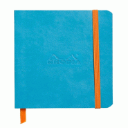 Carnet souple Rhodiarama turquoise A6, 144p./72 feuilles ivoire 90 g/m², dot grid - bleu 117357C