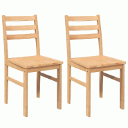Chaises à manger 2 pcs bois massif caoutchouc Modèle Vega StudioDesk Plus - 4102420