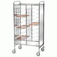 Chariot pour plaques GN avec panneaux latéraux, 20x 530x600 mm, h 125 mm - VIRTUS - 0615402950787 Chariot pour plaques GN avec panneaux latéraux, 20x 530x600 mm, h 125 mm - VIRTUS - 0615402950787