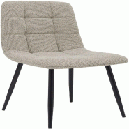 CLP Chaise de Salle à Manger Antibes Tissu Teddy Tissu HBT: 84x45x55 cm Taupe - gris textile 327719