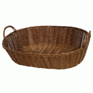 Corbeille polypro tressé rectangle "Patisson" chocolat 38x28x12,5cm - par 20