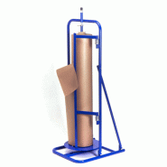 Dérouleur pour papier vertical - coloris bleu - tube d'acier 30 à 25 cm - plateau pivotant - fixation murale_0