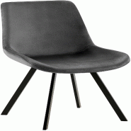 Décoshop26 - Chaise de salle à manger x1 pivotant à 360 degrés en velours gris foncé cadre en métal noir 10_0007563 - gris métal 3000266176287