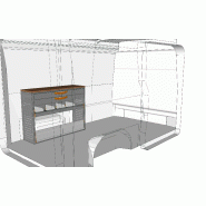 Etabli v2 passage de roue l.1225 x h.900 - u161240