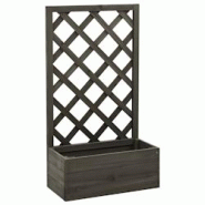 Helloshop26 - Jardinière à treillis de jardin gris 50 x 25 x 90 cm bois de sapin 02_0000875 - 3000072101534 Helloshop26 - Jardinière à treillis de jardin gris 50 x 25 x 90 cm bois de sapin 02_0000875 - 3000072101534