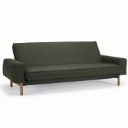 INNOVATION LIVING  CANAPÉ DESIGN MULITFONCTION MIMER CONVERTIBLE LIT 140*200CM TISSU TWIST DARK GREEN