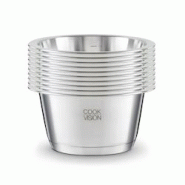 Pack 10x casseroles 16 cm cookvision - Acier inoxydable 18/10 6011600P10 Pack 10x casseroles 16 cm cookvision - Acier inoxydable 18/10 6011600P10
