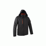 Parka - YUZU - Ripstop 100% PES enduit PVC + Doublure polaire 300g/m2 - Noir/Citrouille - COVERGUARD | 5YUZ310_0