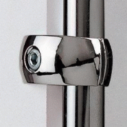 Pince Ø25mm pour panneau - gris martelé - acier