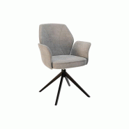 Lot de 2 sièges de réunion Senta pivotants - Design néorétro - 8 couleurs de tissu Lot de 2 sièges de réunion Senta pivotants - Design néorétro - 8 couleurs de tissu