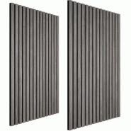 TecTake GmbH tectake Panneaux acoustiques Sonic Wall II aspect bois  Chêne Gris Clair - gris Bois manufacturé 406548