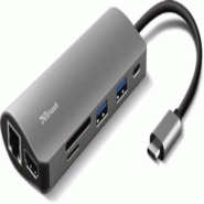 Trust Dalyx 7-en-1 Adaptateur Multiport USB-C - bleu papier 8713439237757