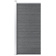 Vidaxl panneau de clôture wpc 95x186 cm gris 148978