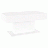 VidaXL Table basse blanc 96x50x45 cm bois d'ingénierie Modèle Atlas Infinite Confort - 806831