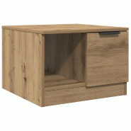 VidaXL Table basse chêne artisanal 50x50x36 cm bois d'ingénierie Modèle Raffiné Prestige - 856849