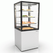 Vitrine chauffante INTEGRA chaleur sèche sur base - 600 mm - 4 niveaux - H1400 mm - IN60/80-140C | Sayl Barcelona - Accès arrière, 815 mm, 1400