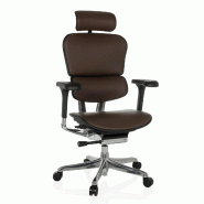 Chaise de bureau / Fauteuil de direction ERGOHUMAN GEN2 Cuir brun foncé hjh OFFICE - marron cuir 652303