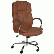 CLP Fauteuil de bureau XXL Xanthos en Similicuir avec une capacité de charge de 210 kg Marron clair - marron polyester 317759 CLP Fauteuil de bureau XXL Xanthos en Similicuir avec une capacité de charge de 210 kg Marron clair - marron polyester 317759