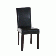 Décoshop26 - Chaise de salle à manger x1 design moderne en PVC marron et pieds en bois marron 10_0002017 - marron Bois massif 3000250796057