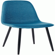 Décoshop26 - Chaise de salle à manger x1 design simple avec pieds en métal noir assise en tissu bleu 10_0002070 - bleu métal 3000250826211