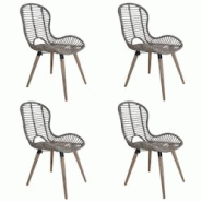 Décoshop26 - Lot de 4 chaises de salle à manger cuisine marron Rotin naturel CDS021697 - marron 3000016051536 Décoshop26 - Lot de 4 chaises de salle à manger cuisine marron Rotin naturel CDS021697 - marron 3000016051536