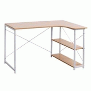 Helloshop26 - Bureau d'ordinateur avec deux étagères 120 cm MDF beige 19_0000561 - 3000241108982 Helloshop26 - Bureau d'ordinateur avec deux étagères 120 cm MDF beige 19_0000561 - 3000241108982
