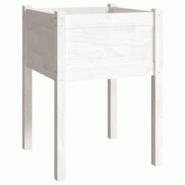 Helloshop26 - Jardinière bac lit surélevé plantes fleurs terrasse jardin 50 x 50 x 70 cm bois de pin massif blanc 02_0037672 - 3000214271224 Helloshop26 - Jardinière bac lit surélevé plantes fleurs terrasse jardin 50 x 50 x 70 cm bois de pin massif blanc 02_0037672 - 3000214271224