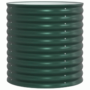 Helloshop26 - Jardinière surélevée moderne extérieure 80 x 80 x 81 cm design épuré chic en acier vert 02_0058906 - vert acier 3000240841361
