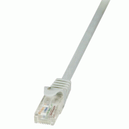 LogiLink Professional Câble patch EconLine, Cat. 6, U/UTP, 15 m, gris - gris 4052792029468