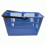 Panier libre service - 26 L - Anse bloquante - Polyéthylène haute densité - Rouge