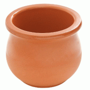 Petit pot en terre cuite marron 180ml Ø8x6,7cm par 50
