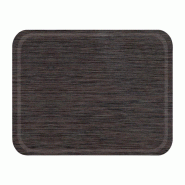 Plateau de service en mélamine Self antidérapant 46x36cm wengé - 460 x 360 x 15 mm - ROLTEX - 0615402133425
