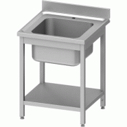Plonge 1-bac avec étagère basse 600x700x850 mm à monter - P954457060