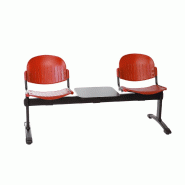 Poutre d'accueil Diam  en polypropylène. - 2 places + 1 tablette