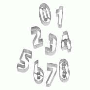 Schneider - Ensemble d'emporte-pièces, fer-blanc, chiffres 0-9 - métal 199570
