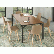 Lot de 2 chaises de réunion Origami pied bois et coque tapissée Lot de 2 chaises de réunion Origami pied bois et coque tapissée