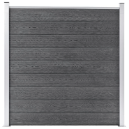 Vidaxl clôture de jardin wpc 180x186 cm gris 49067