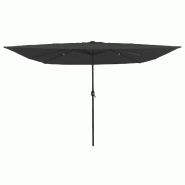 VidaXL Parasol de jardin Anthracite 295 x 295 x 245 cm Modèle Helios Panorama Luna - 42003662
