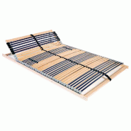 VidaXL Sommier à lattes sans matelas avec 42 lattes 7 zones 120x200 cm Modèle Dermonel - 246471