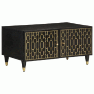 VidaXL Table basse 80x50x40 cm bois de manguier massif Modèle Symphonie Chic - 358325